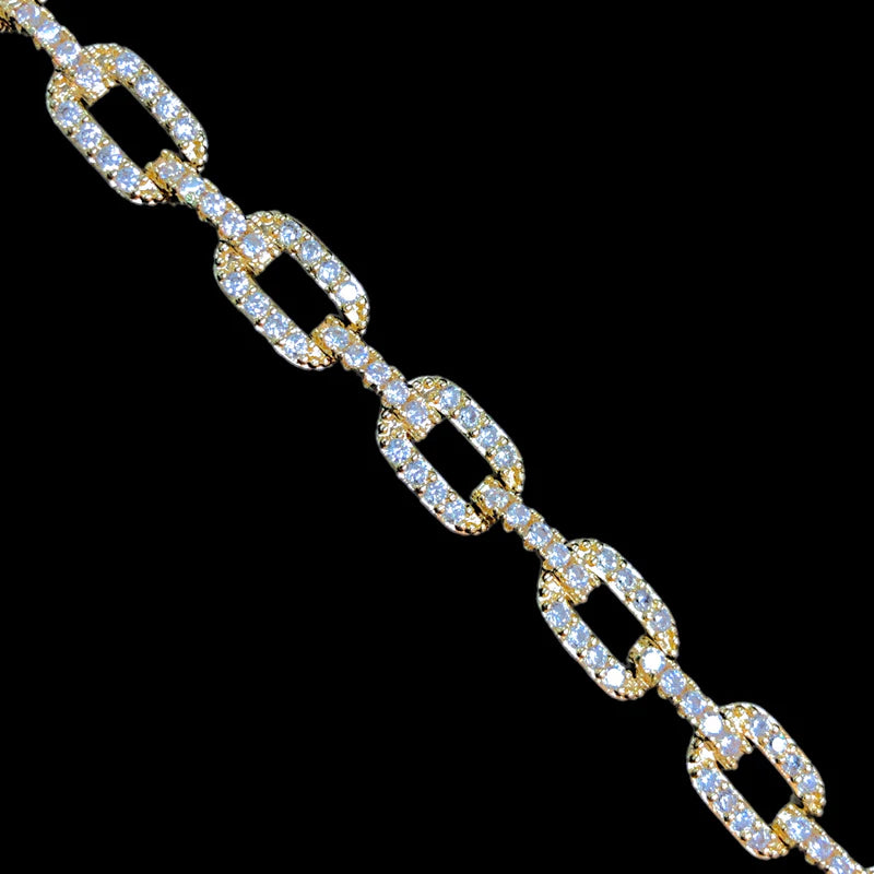 18k Gold Filled Pave Link CZ Bracelet