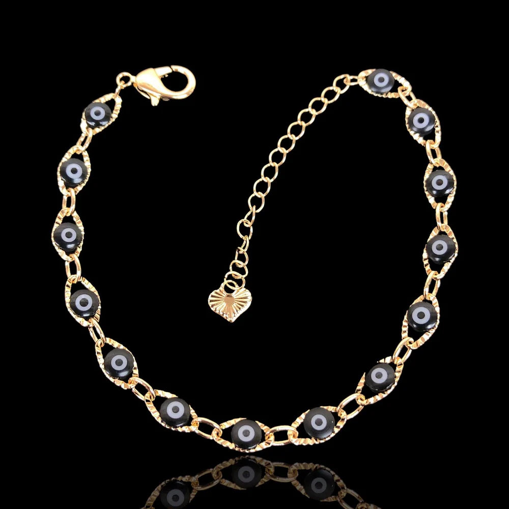 18k Gold Filled Evil Eye Bracelet