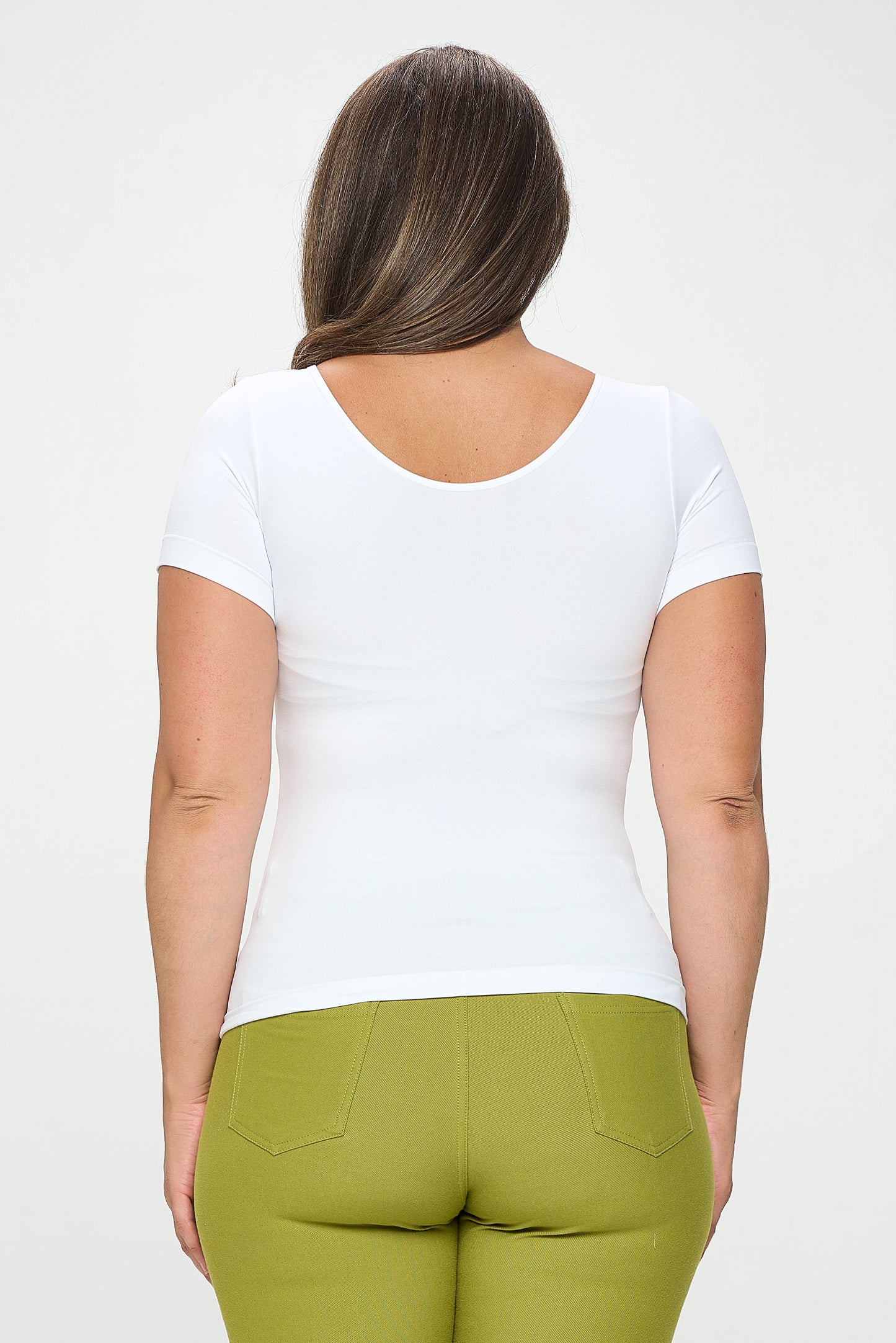 Women's Seamless Reversible V-Neck Short Sleeve Top