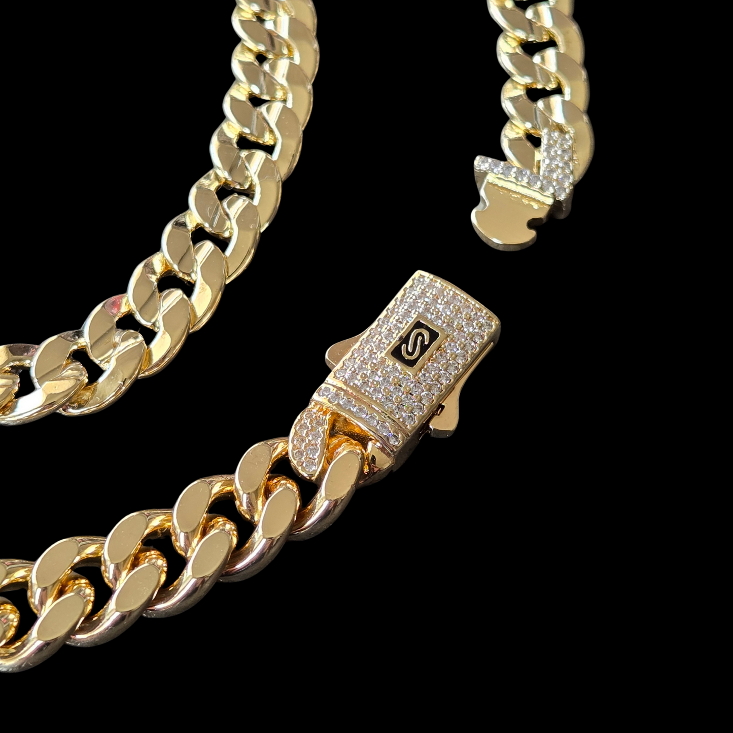 Cuban Link Chain 9mm Set