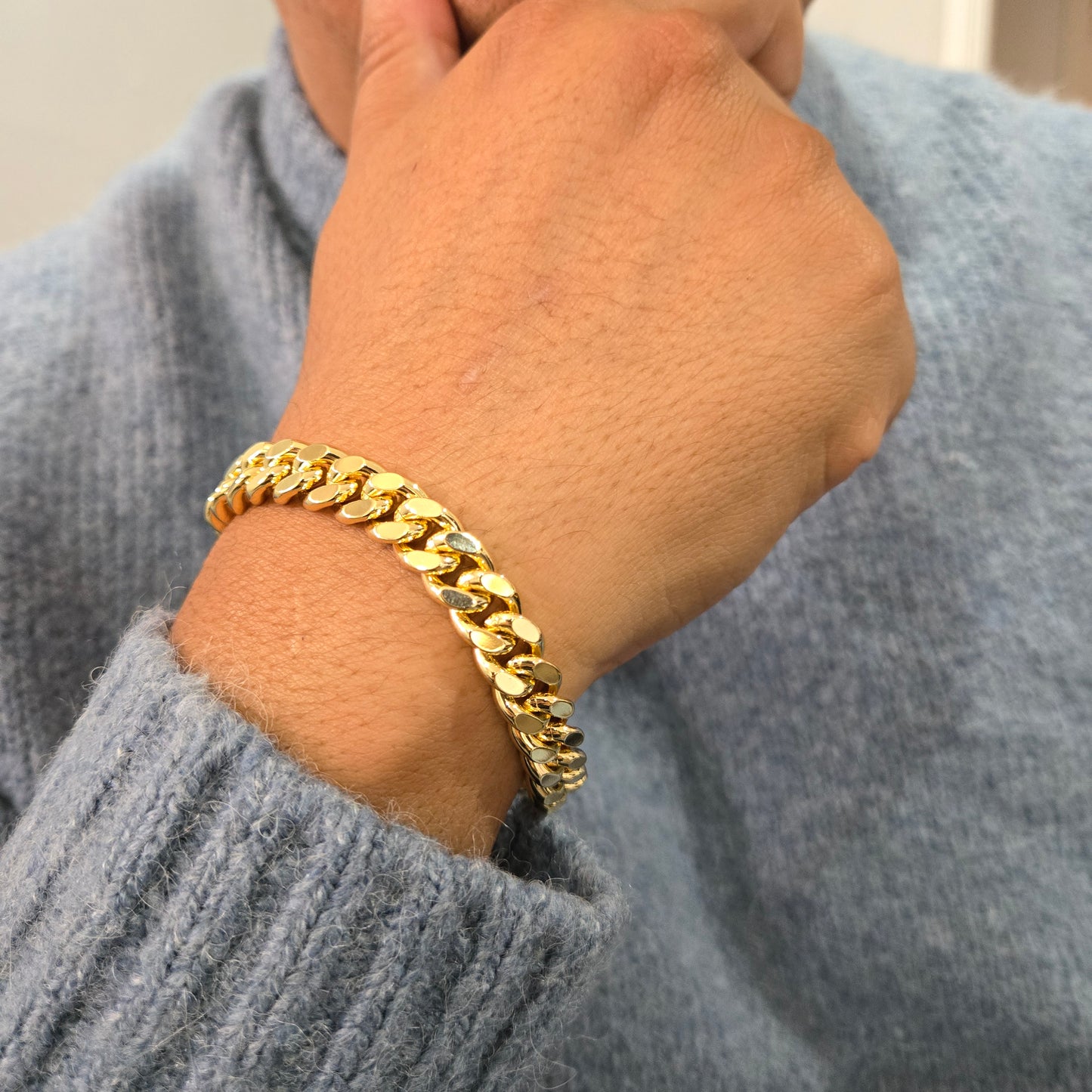 18k Gold Filled Miami Cuban Curb Chain Bracelet