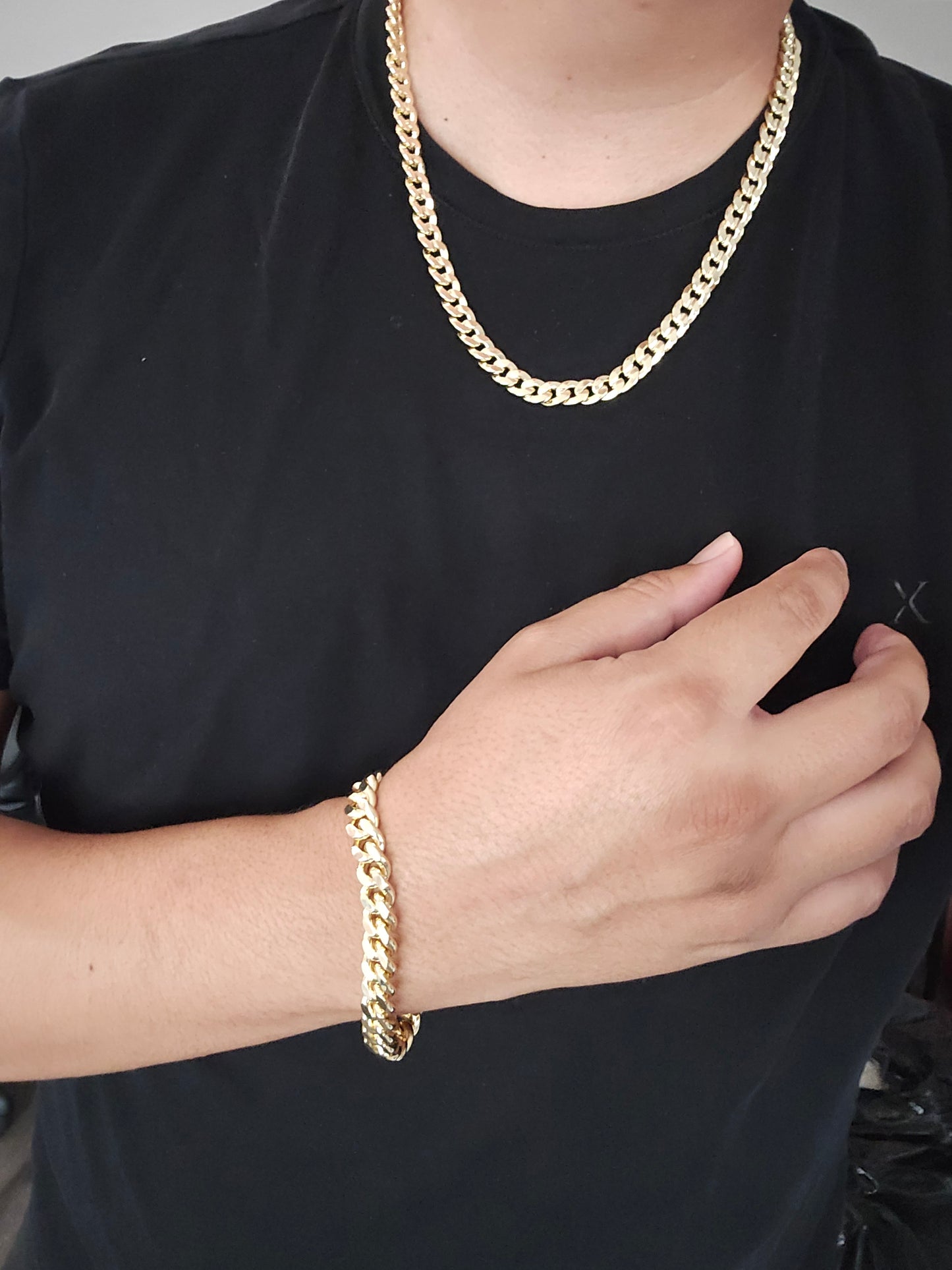 Cuban Link Chain 9mm Set