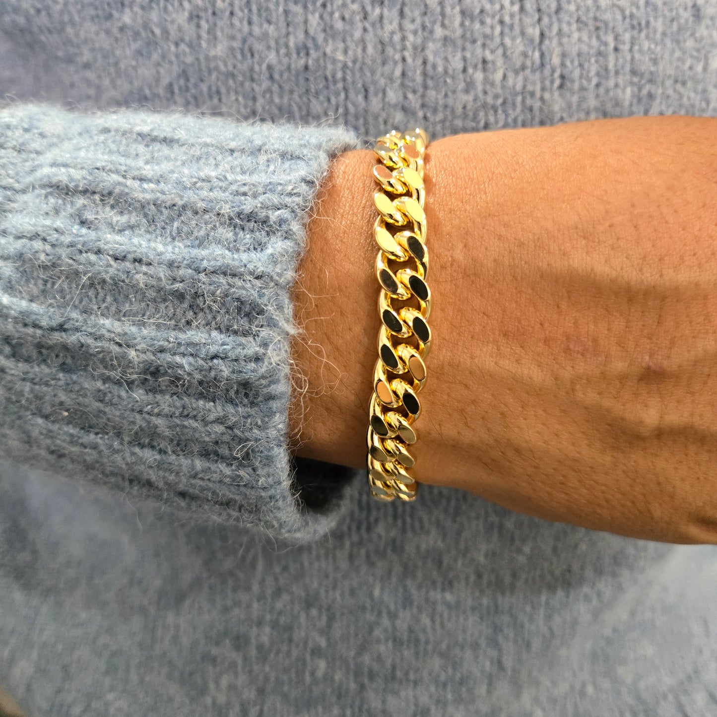 18k Gold Filled Miami Cuban Curb Chain Bracelet