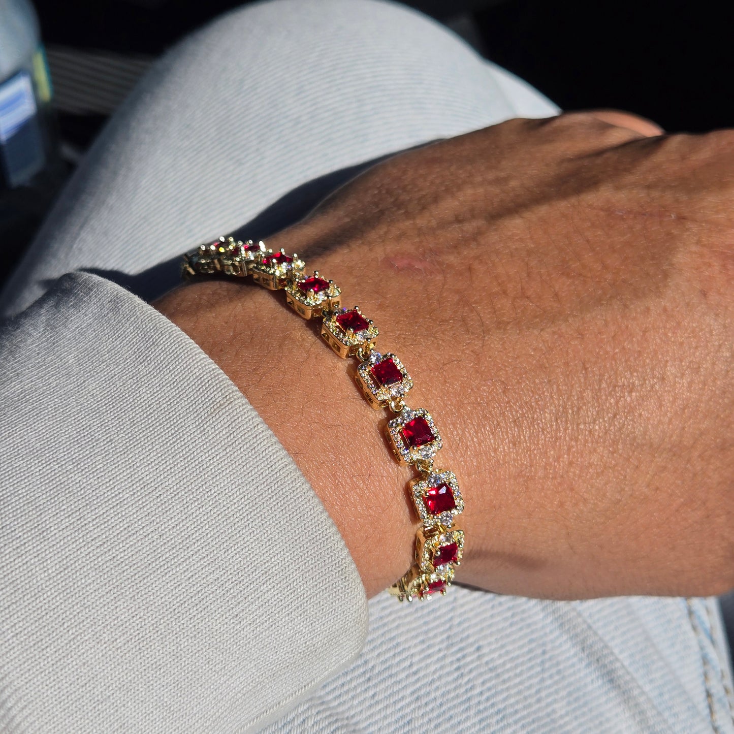 18k Gold Filled CZ Tennis Bracelet 7mm