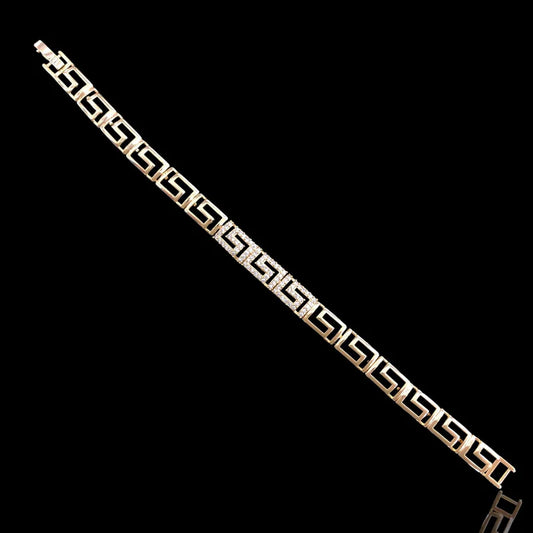 18k Gold Filled Versace Style CZ Bracelet