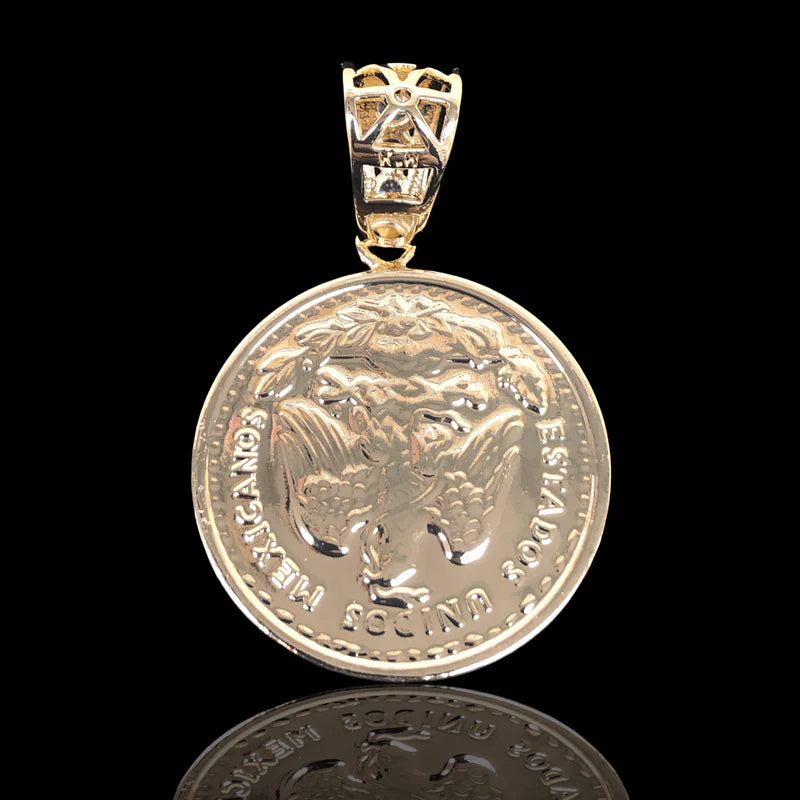 18k Gold Filled Mexican 50 Pesos Centenario Pendant (37mm)