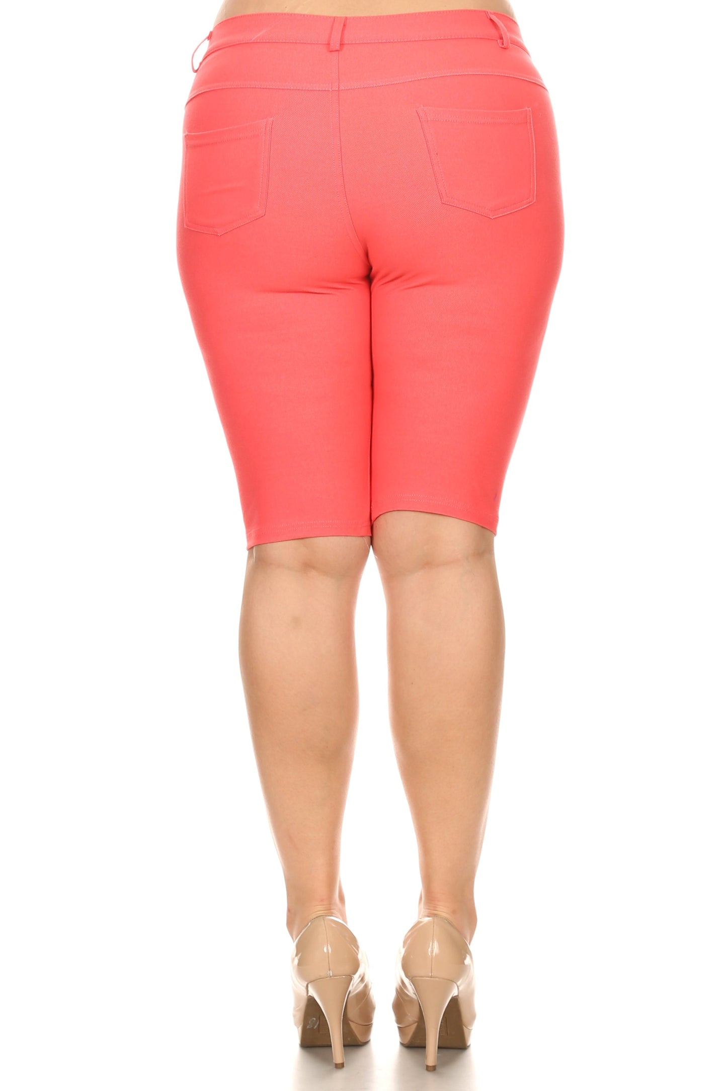 Plus Size Women's 5 Pocket Classic Bermuda Shorts - Yelete