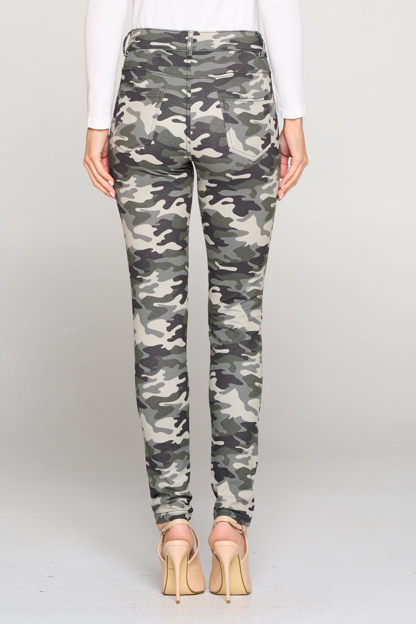 Women's Camouflage 5-Pocket Cotton Blend Jeggings