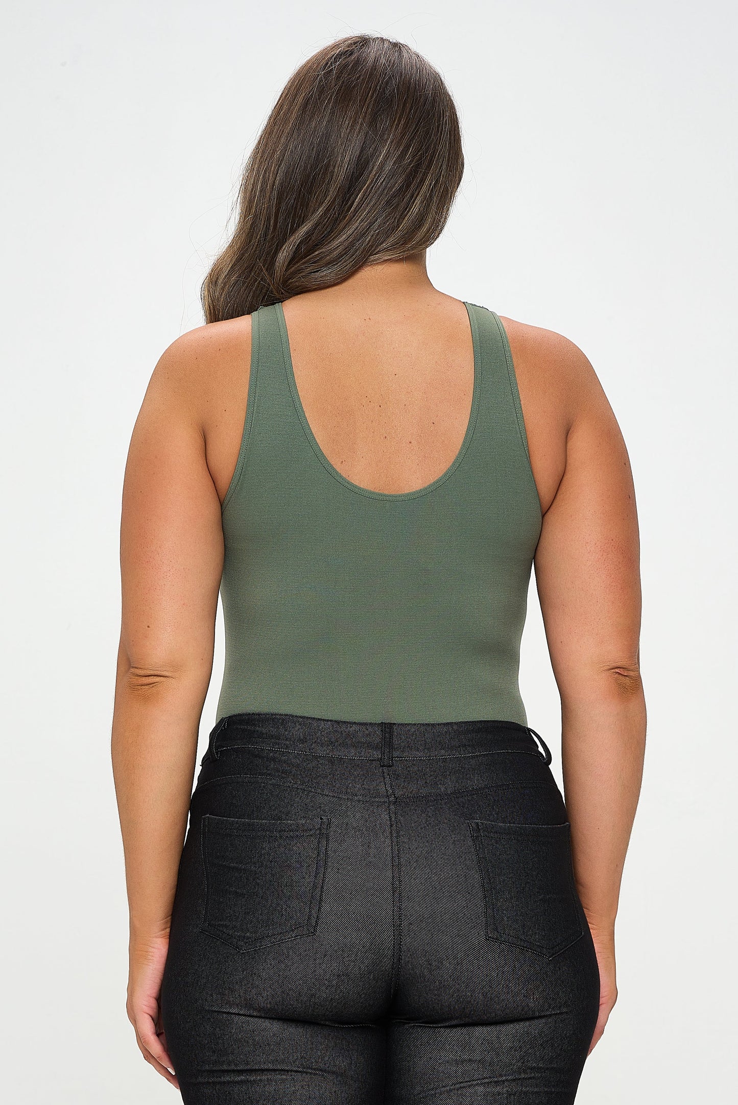 Women's Reversible V-Neck Basic Tank Top Bodysuit