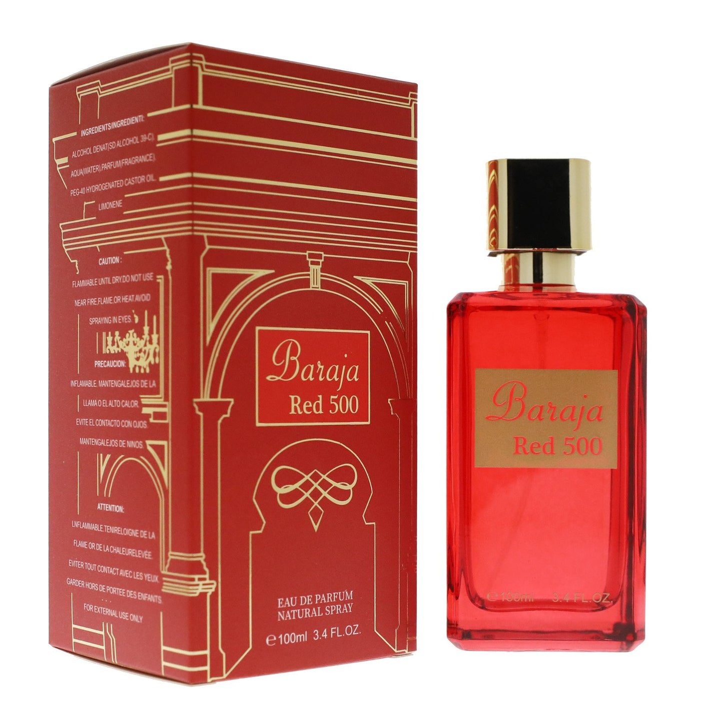 Baraja Red 500 Eau de Parfum Spray 3.4 oz