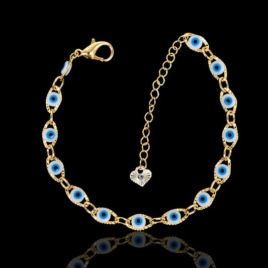 18k Gold Filled Evil Eye Bracelet