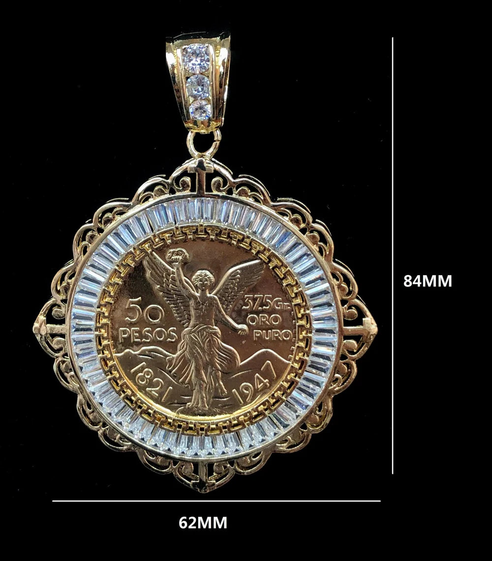 18K Gold Filled Royal Frame Centenario Pendant