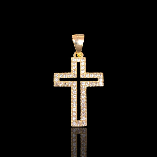 18k Gold Filled Radiant Reverie Cross Pendant