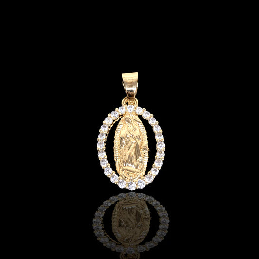 18k Gold Filled Lady of Guadalupe Pendant
