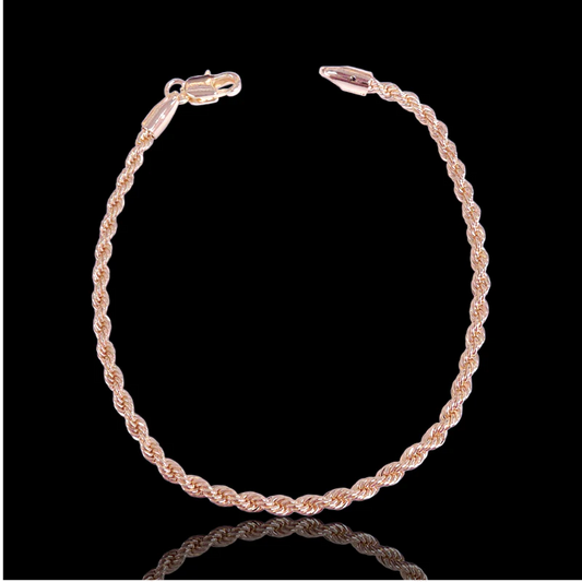 18k Gold Filled Italian Rope Chain Bracelet