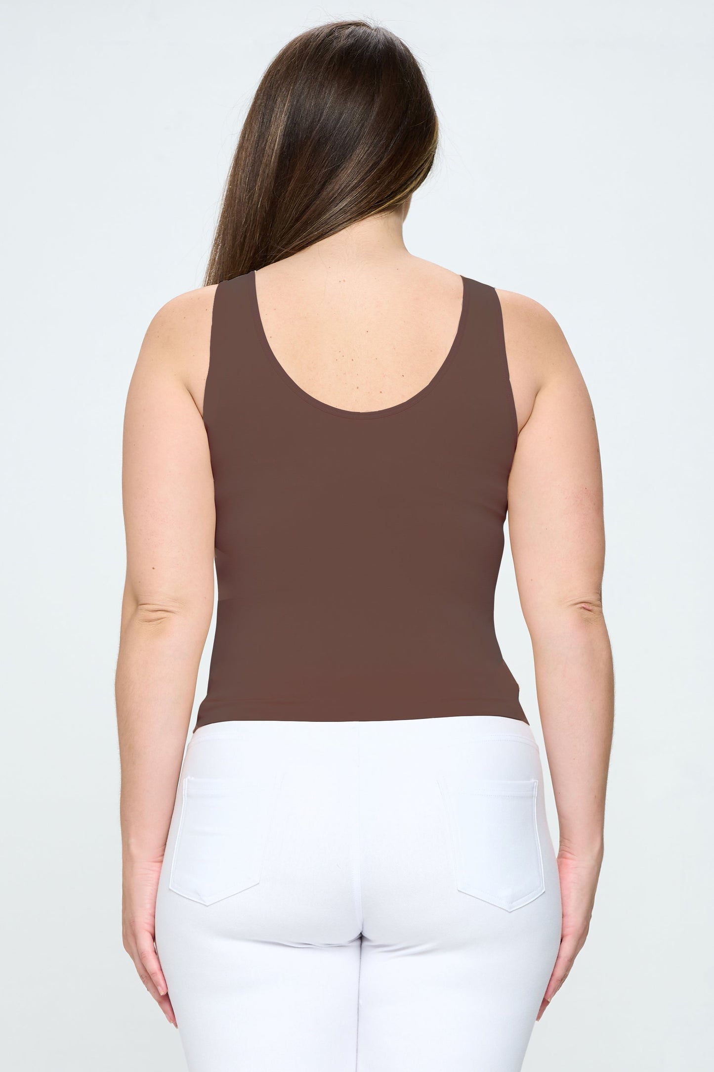 Women's V or U Neckline Reversible Seamless Tank