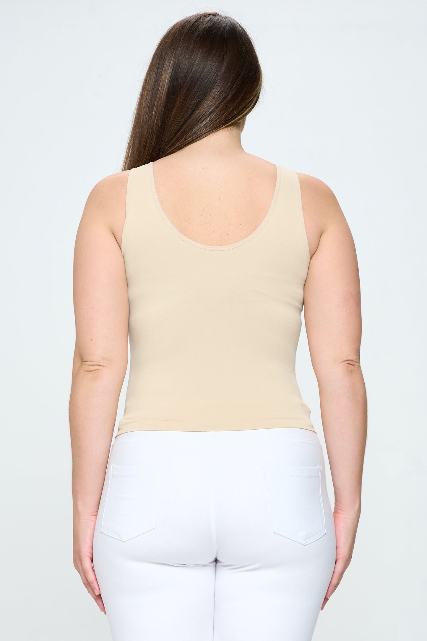 Women's V or U Neckline Reversible Seamless Tank