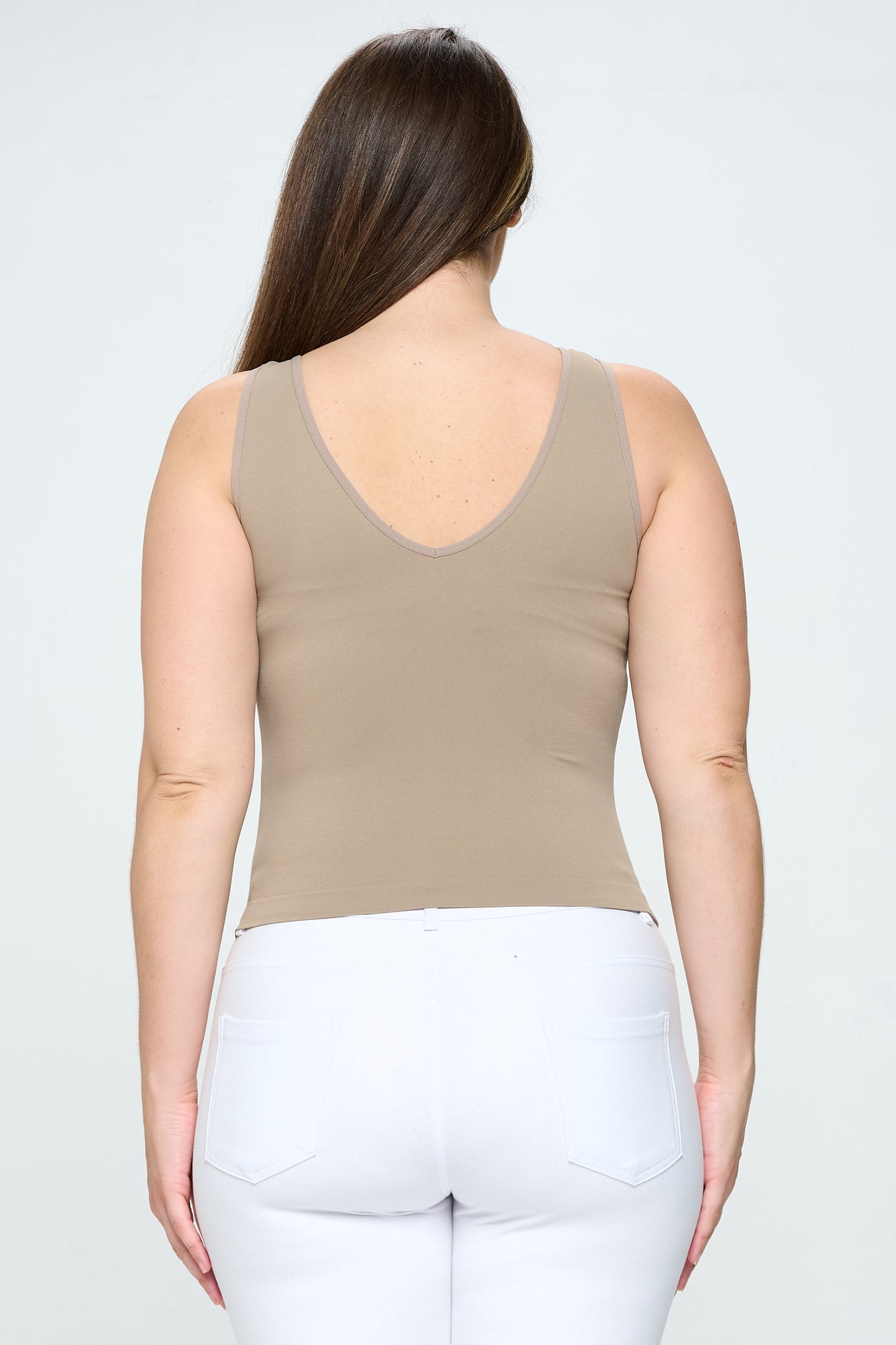 Women's V or U Neckline Reversible Seamless Tank