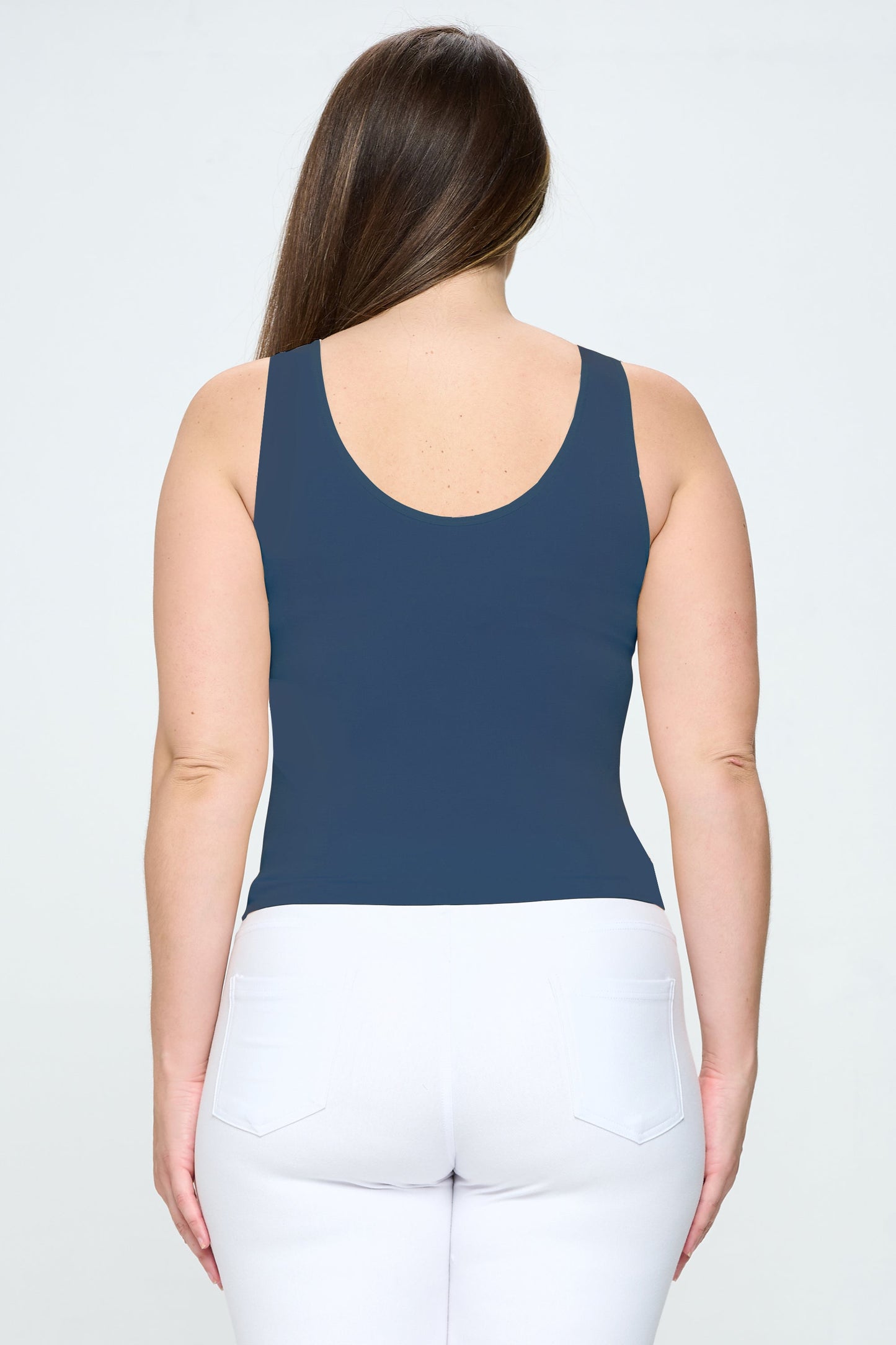 Women's V or U Neckline Reversible Seamless Tank