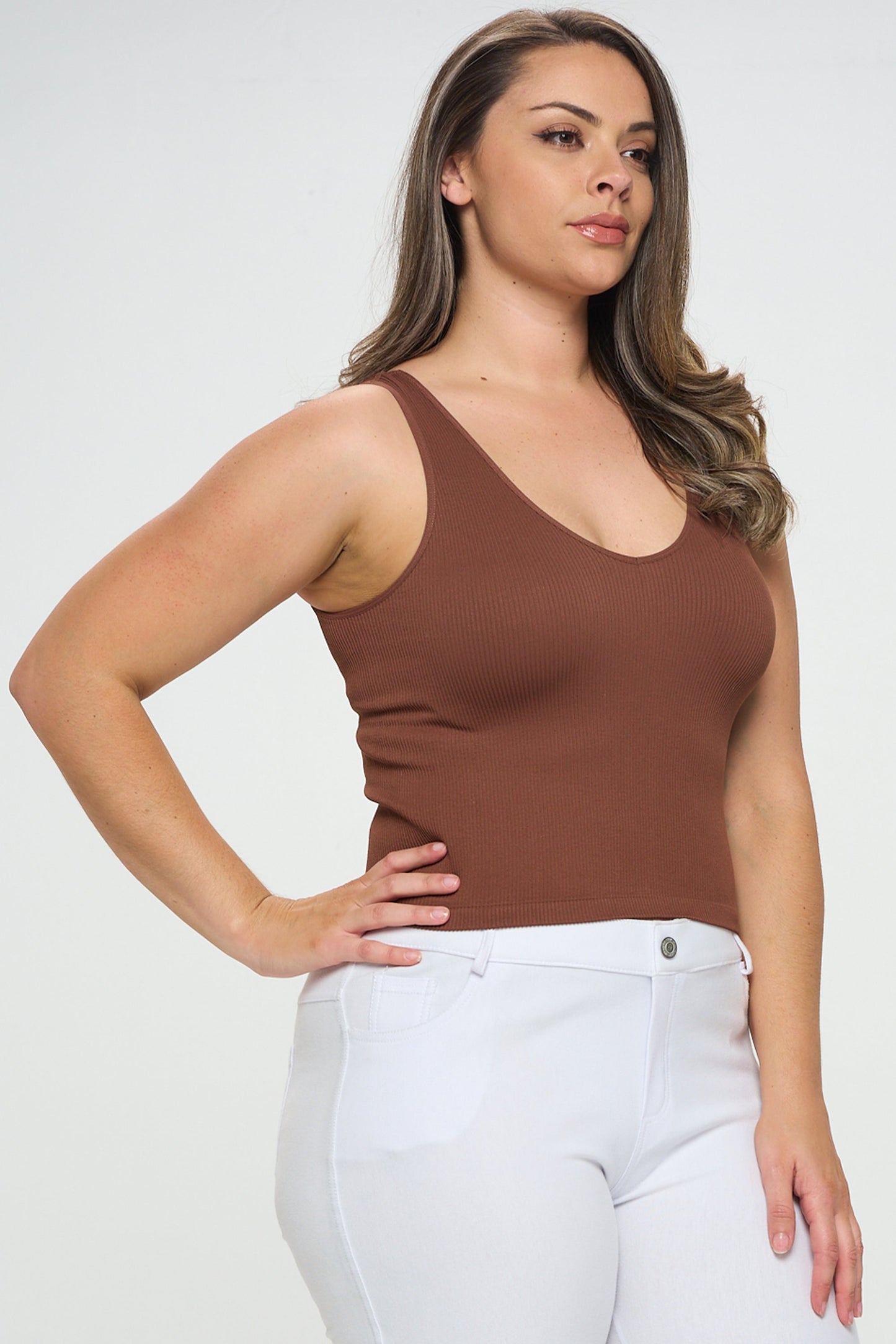 Women's Reversible Ribbed Seamless Tank