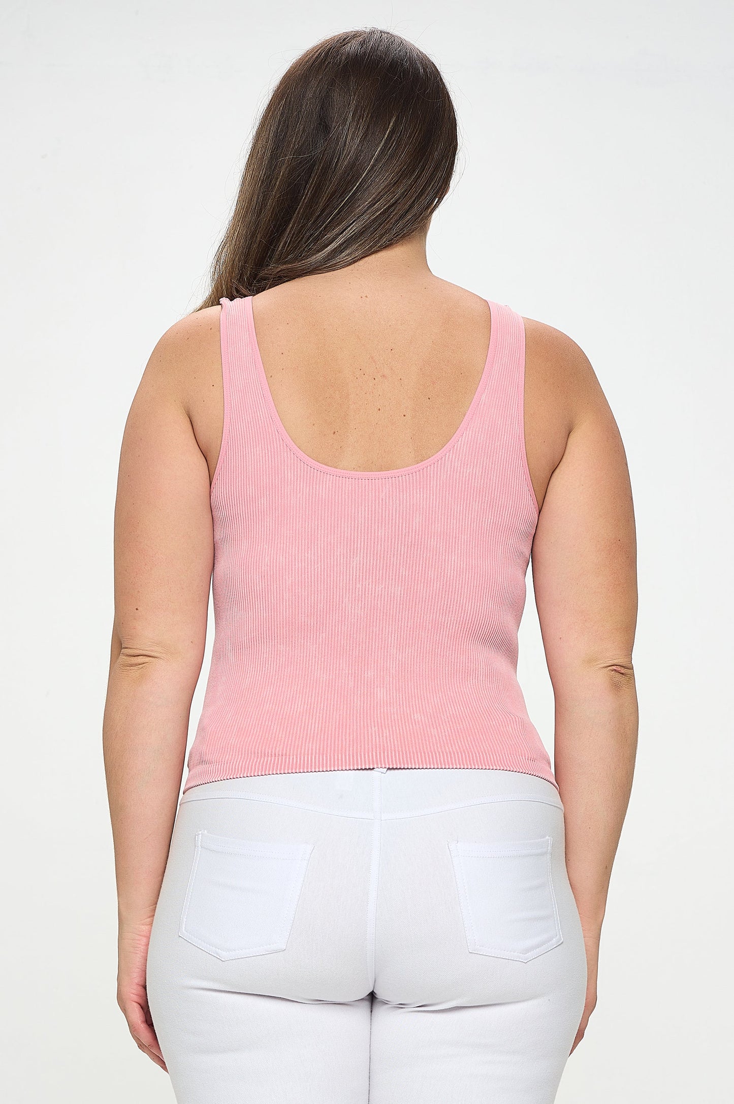 Women's Seamless Reversible Stonewashed Ribbed Tank