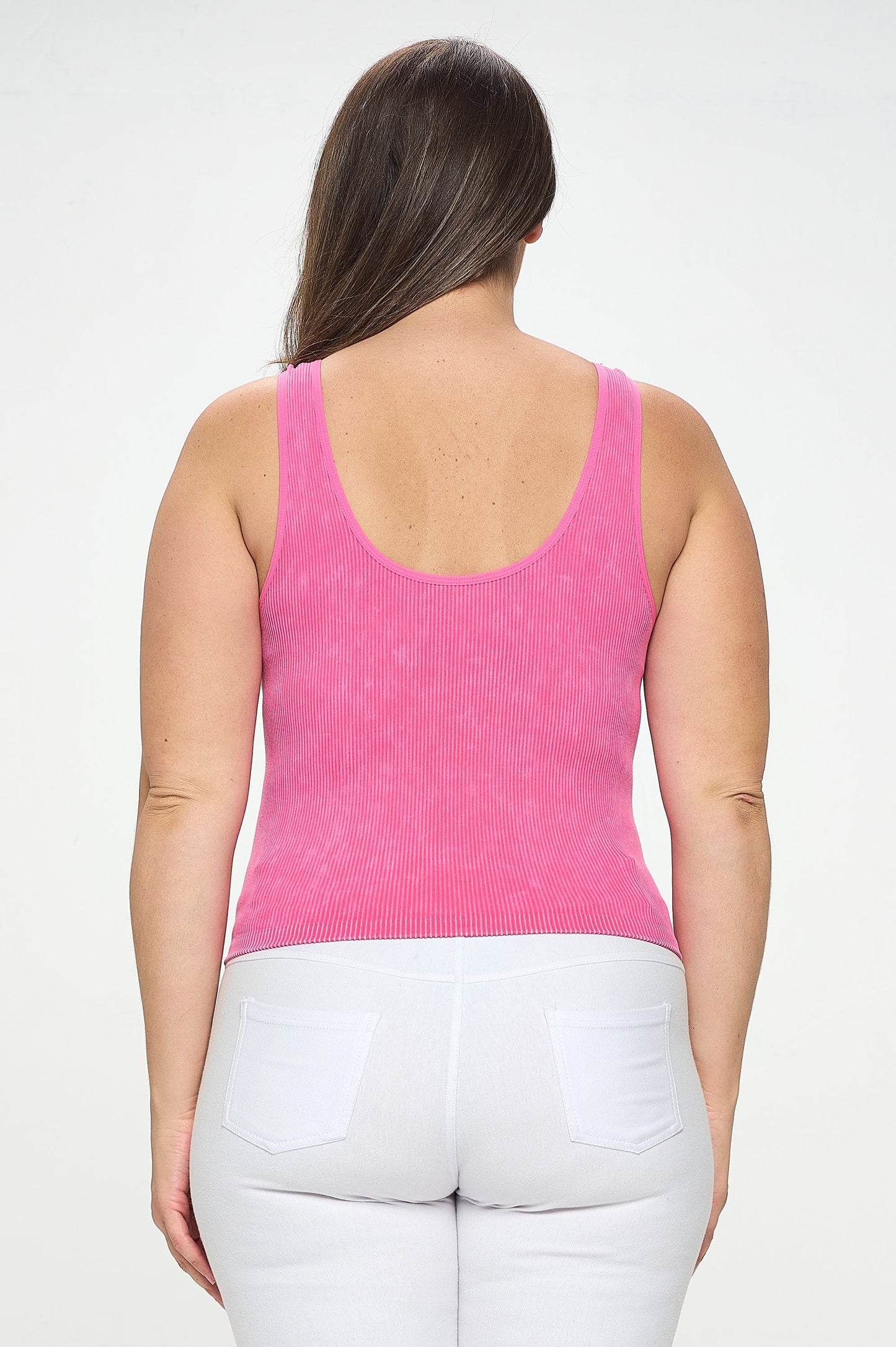 Women's Seamless Reversible Stonewashed Ribbed Tank