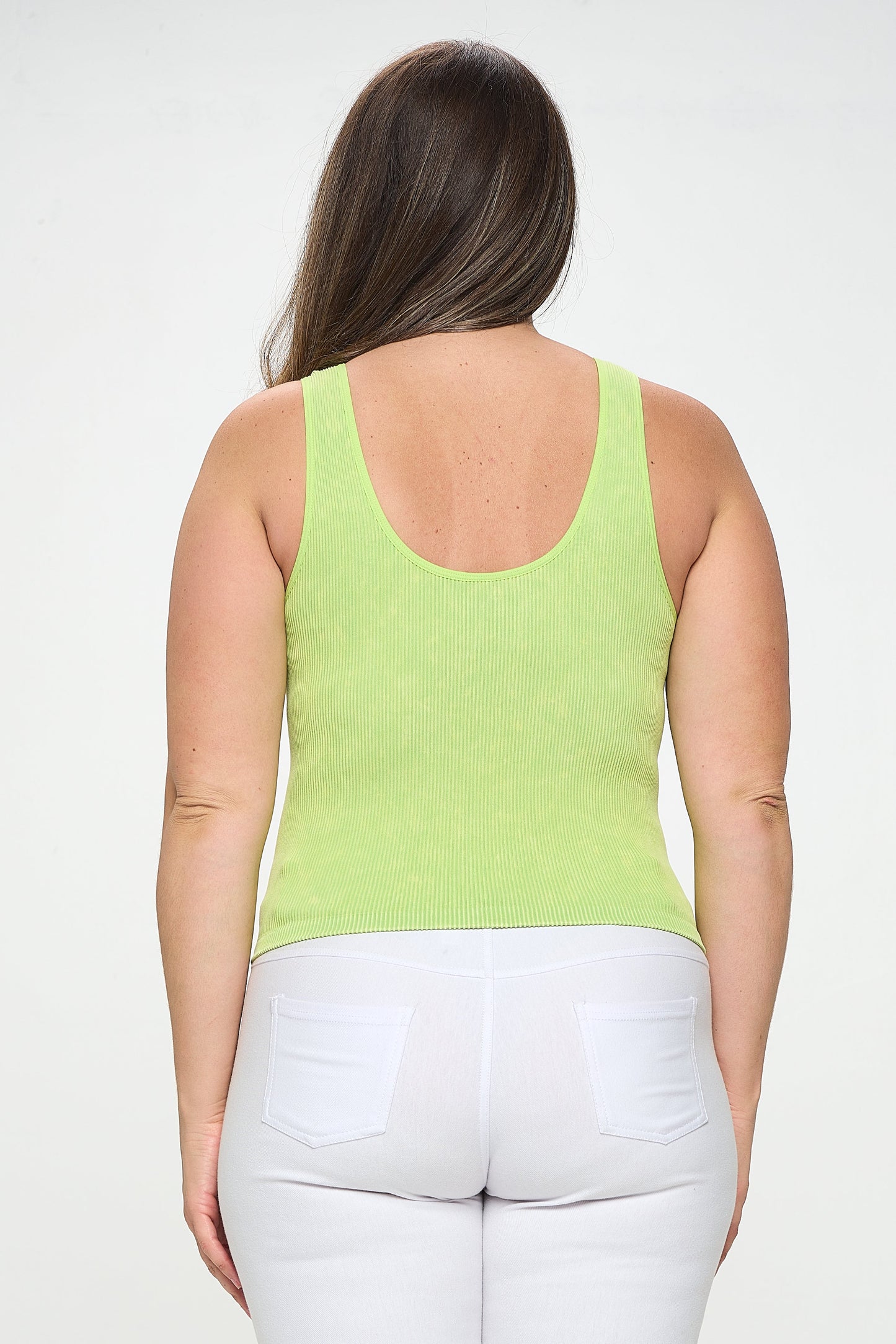 Women's Seamless Reversible Stonewashed Ribbed Tank