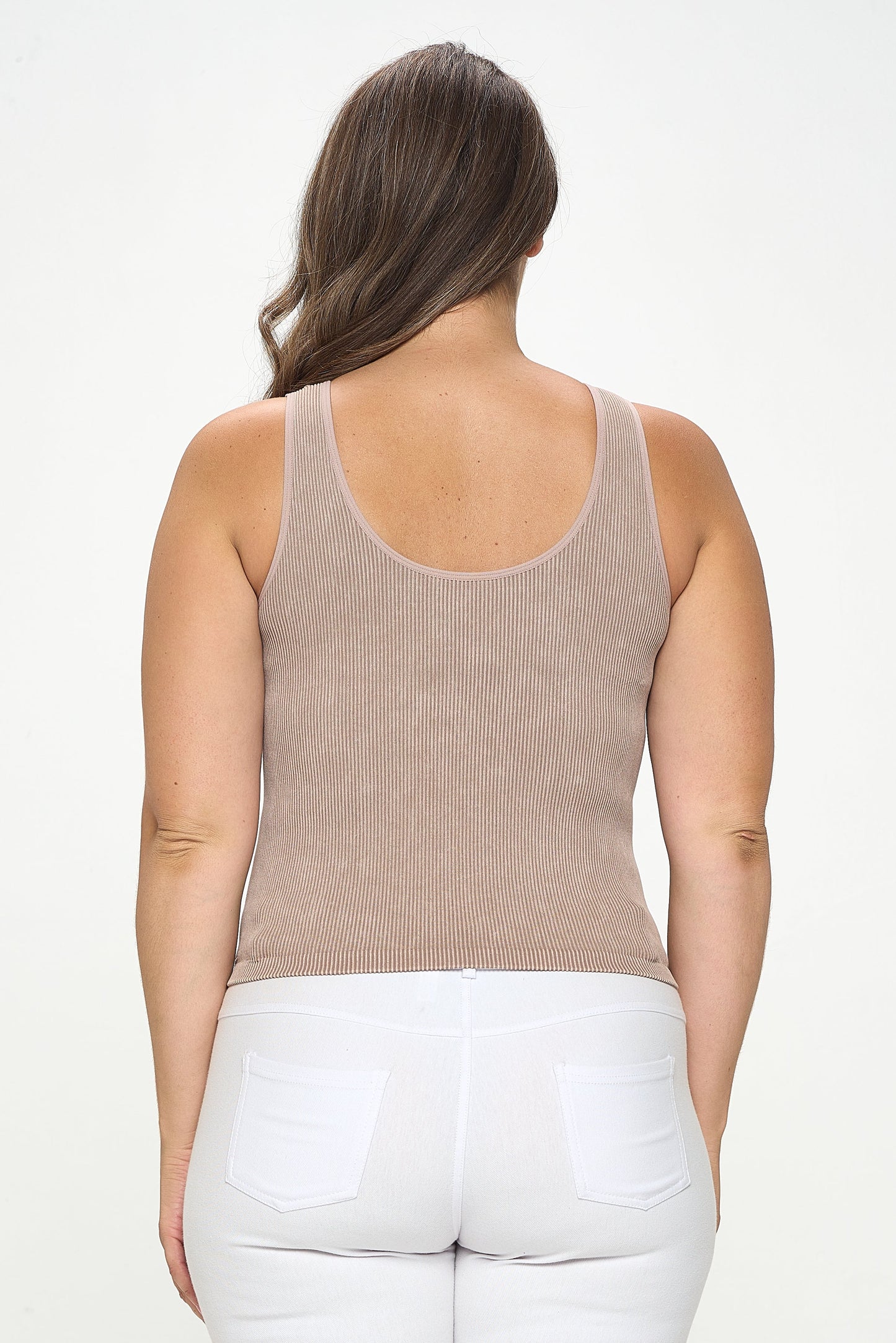 Women's Seamless Reversible Stonewashed Ribbed Tank