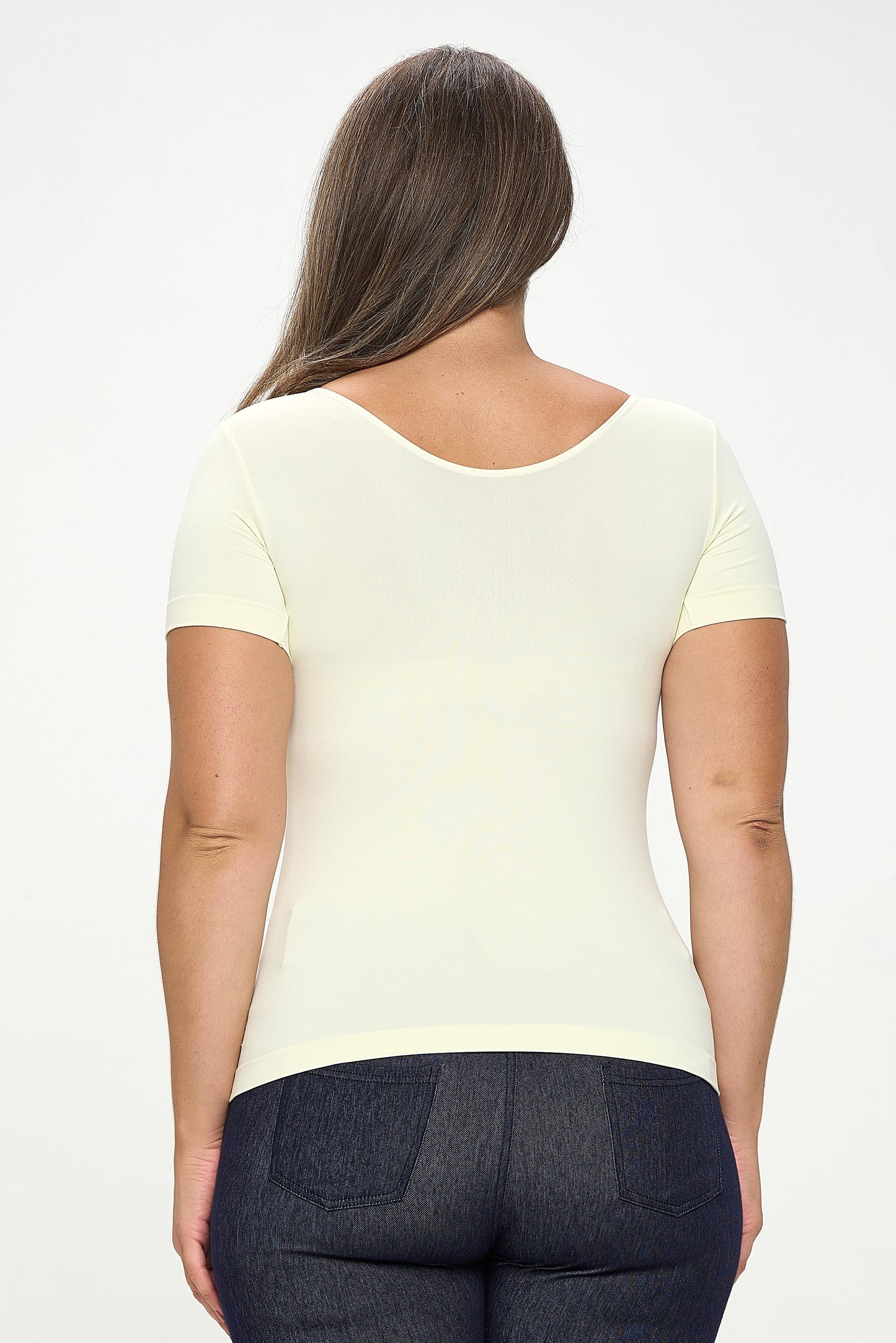 Women's Seamless Reversible V-Neck Short Sleeve Top