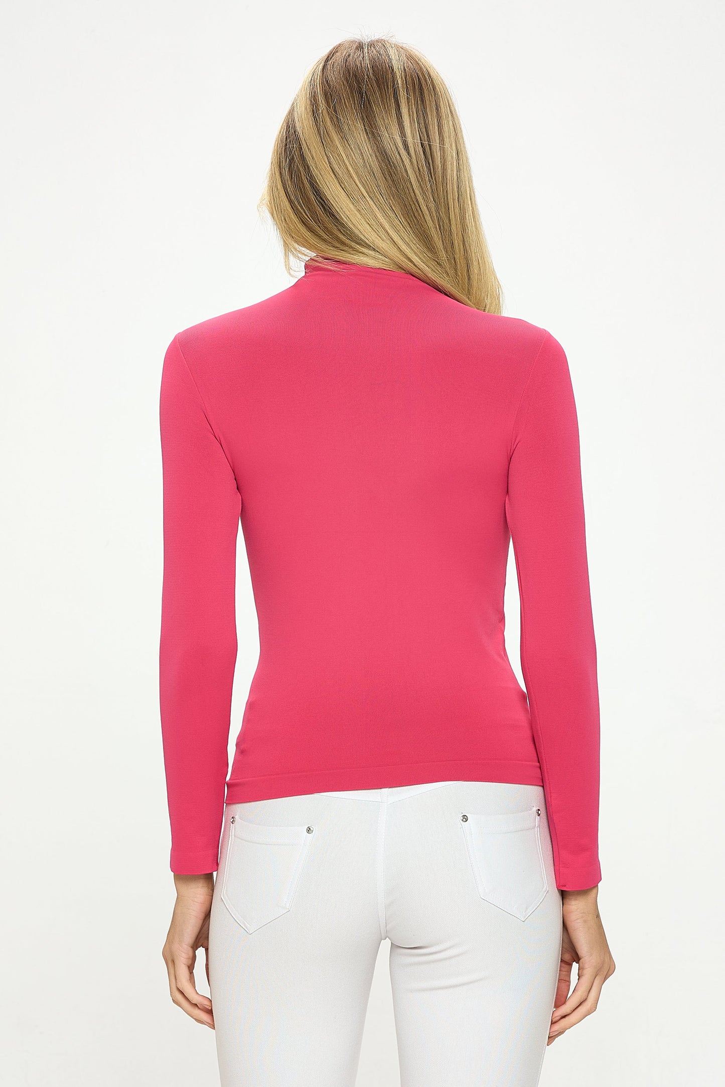 Women's Bare Essential Seamless Mock Neck Long Sleeve Top