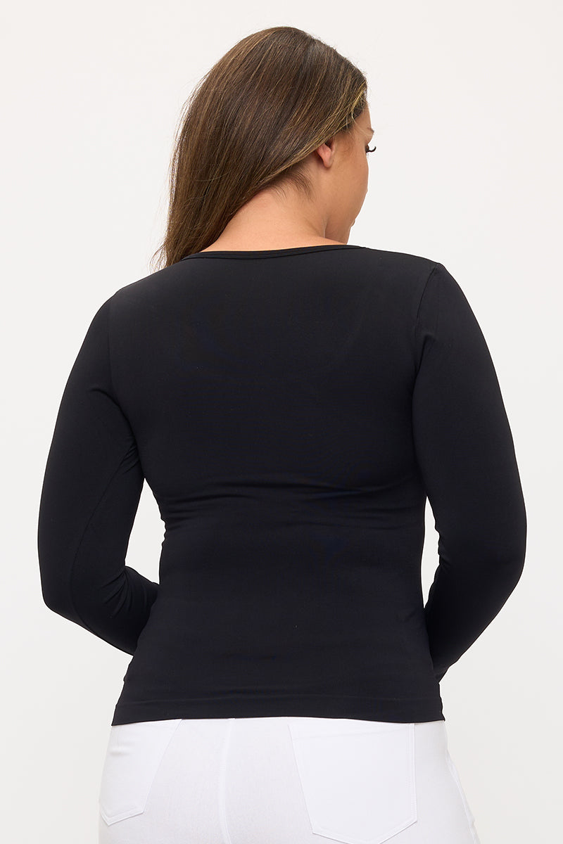 Women's Sculpted Chic Seamless Long Sleeve Top