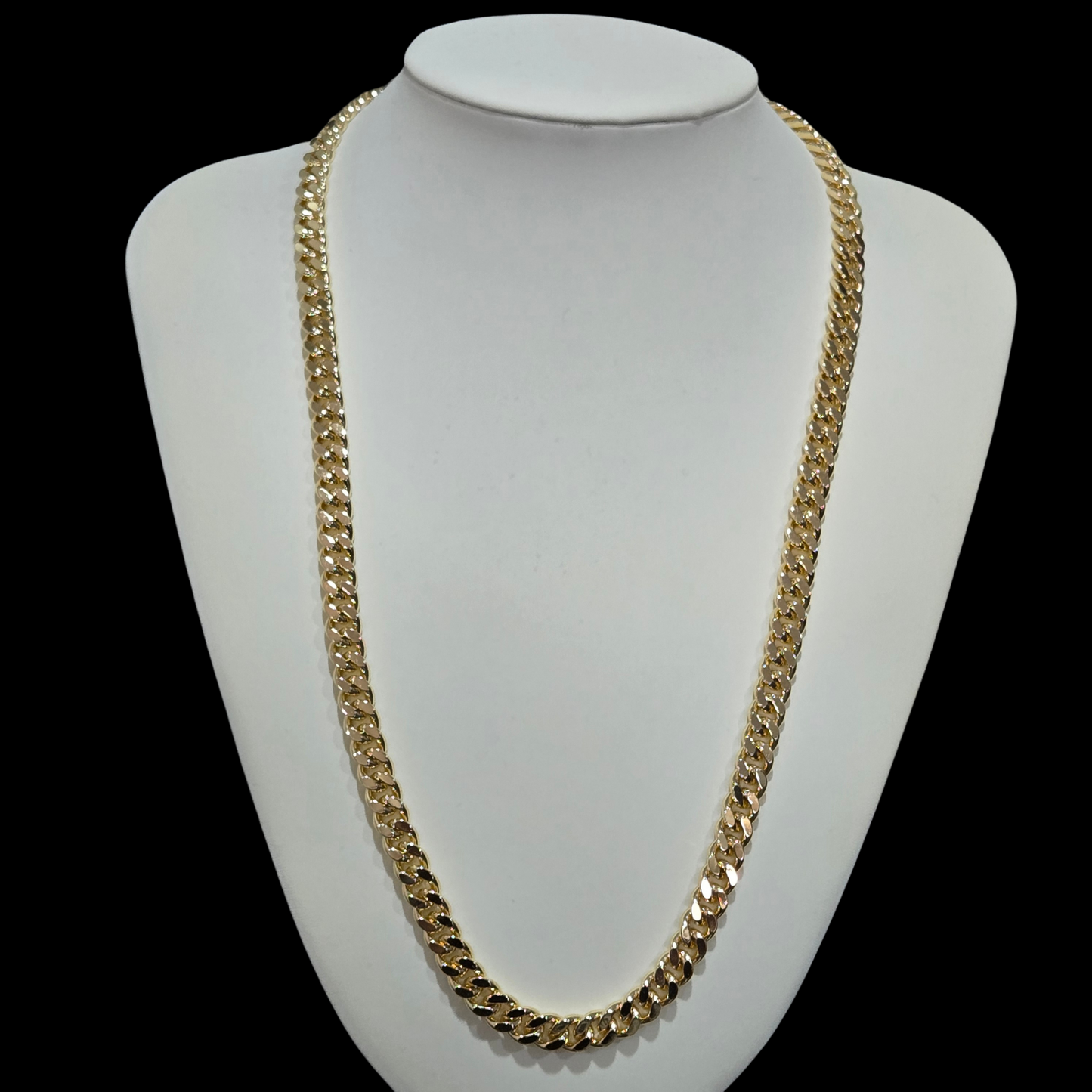 18k Gold Filled Monaco 8mm Miami Cuban Link Chain with Lux CZ Clasp