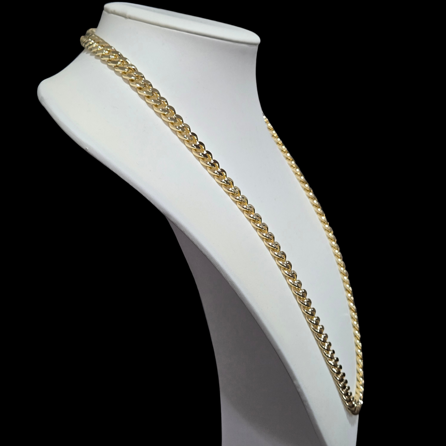 18k Gold Filled Monaco 8mm Miami Cuban Link Chain with Lux CZ Clasp