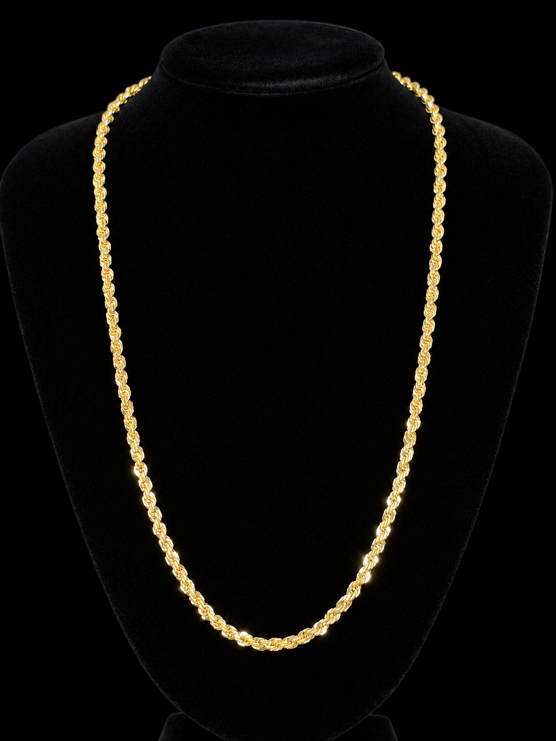 18K Gold-Filled 24" Monaco Rope Chain with CZ Clasp