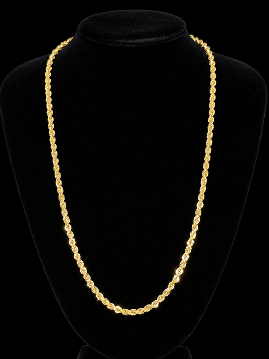18K Gold-Filled 24" Monaco Rope Chain with CZ Clasp