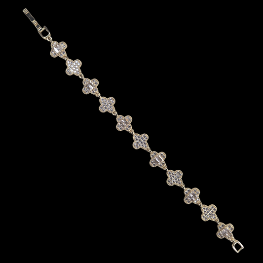 18k Gold Filled Gracie Clover Tennis Bracelet