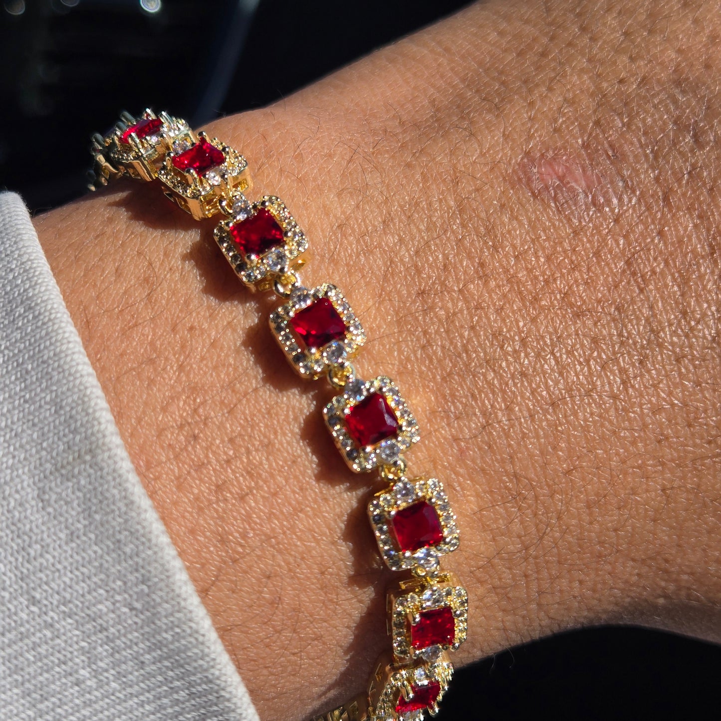 18k Gold Filled CZ Tennis Bracelet 7mm