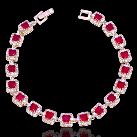18k Gold Filled CZ Tennis Bracelet 7mm
